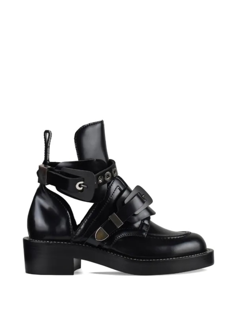 Balenciaga Ceinture Moto Combat Harness Buckle Leather Boots EU 39